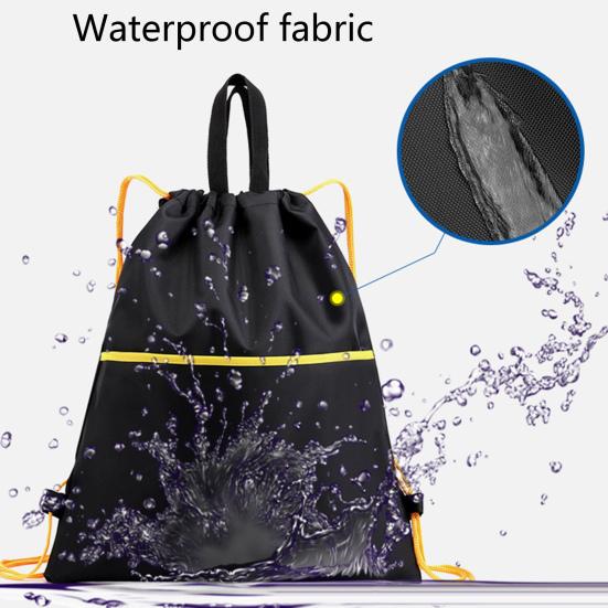 Прочная дорожная сумка Износостойкая многофункциональная застежка на шнурке чёрный — фото 10