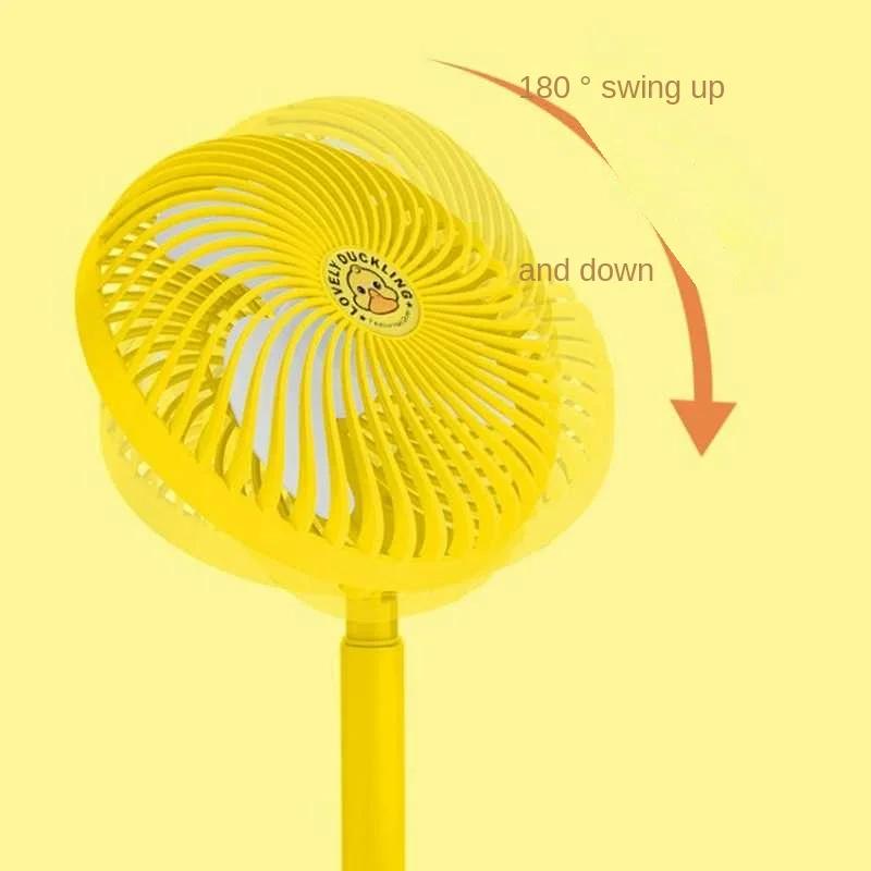 New Electric Fan Retractable Folding Small Fan USB Charging Portable Mini Desktop Home Outdoor Silent Folding Electric Fan