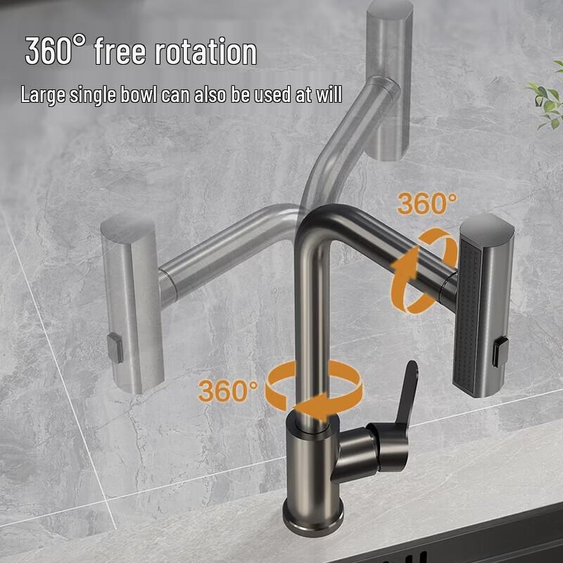 MICOE Waterfall Series Pull-Out Kitchen Faucet