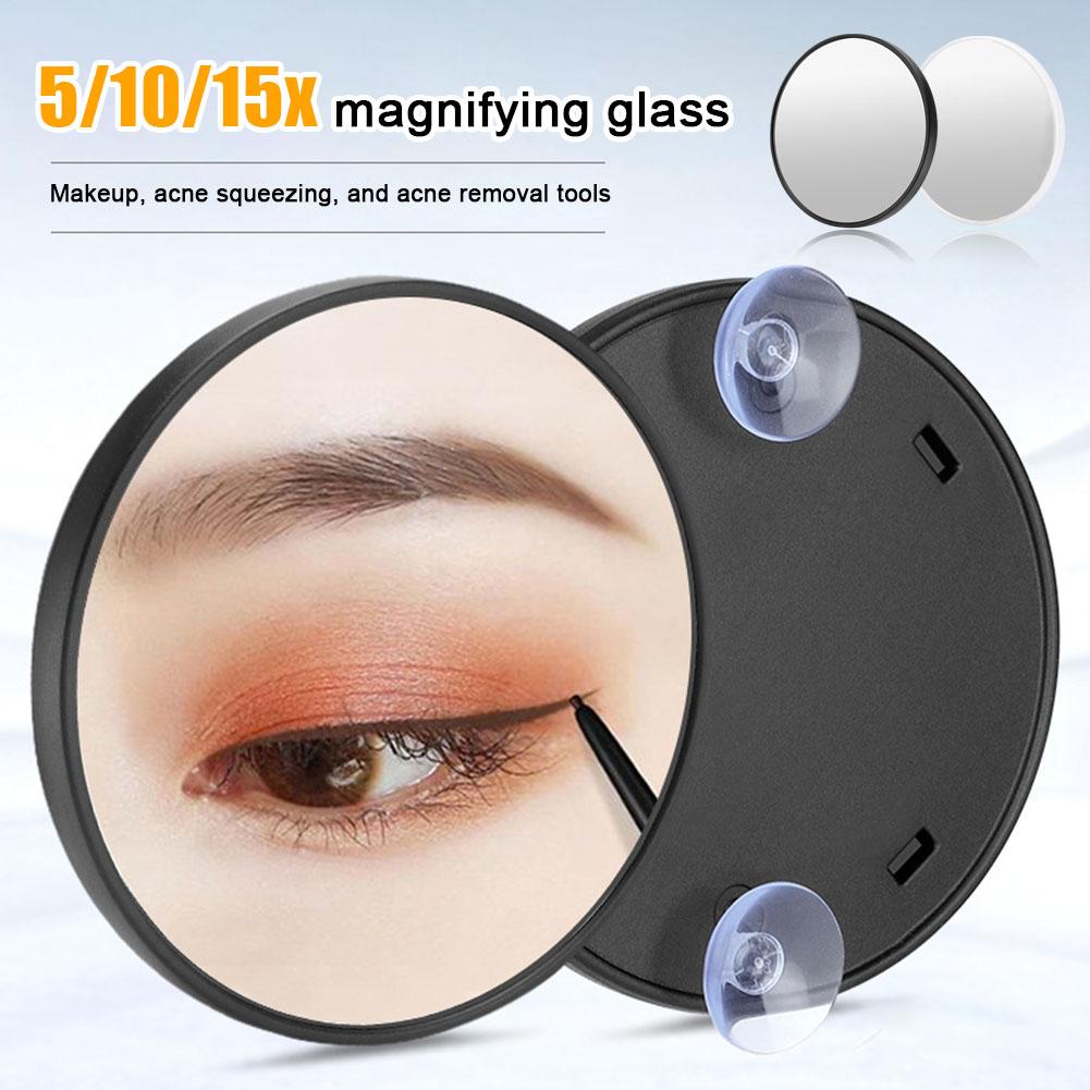 Magnetic Magnifying Glass Makeup Mirror Round Adsorption Bathroom Portable For Makeup Eyebrow Shaping Cosmetic mirror 5x/10 N7W0