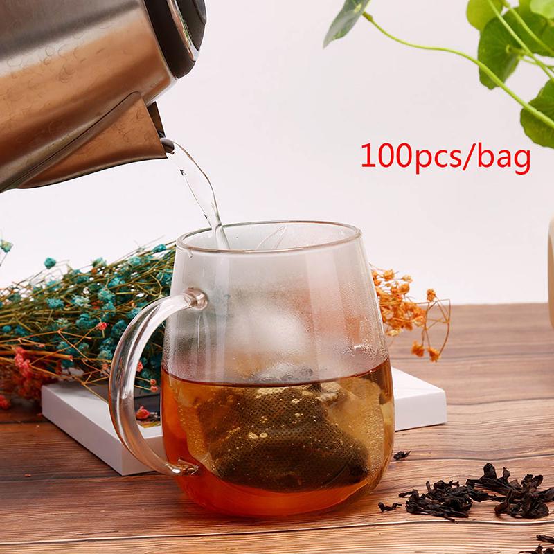 

100Pcs/Lot Tea Bags Empty Scented Drawstring Pouch Bag 5.5*7Cm Seal Filter onesize