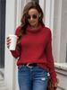Women's Autumn and Winter Long-sleeved Versatile Knitted Sweater Top Multi-color