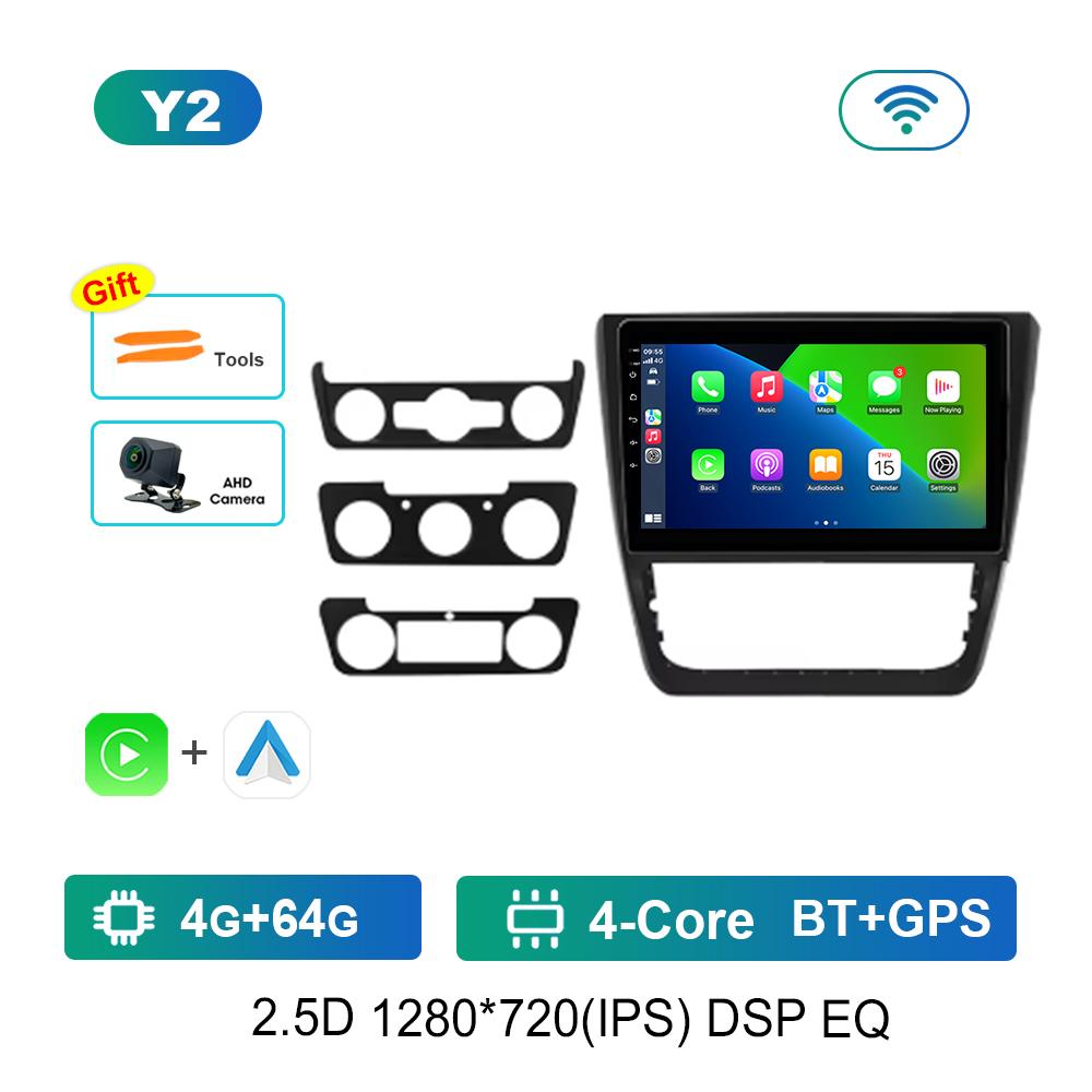 10 Inch Car Radio Multimedia Player for SKODA Yeti 5L 2009 - 2014 GPS Navi Android OS 4G Bluetooth WiFi  DSP Stereo Auto Tools