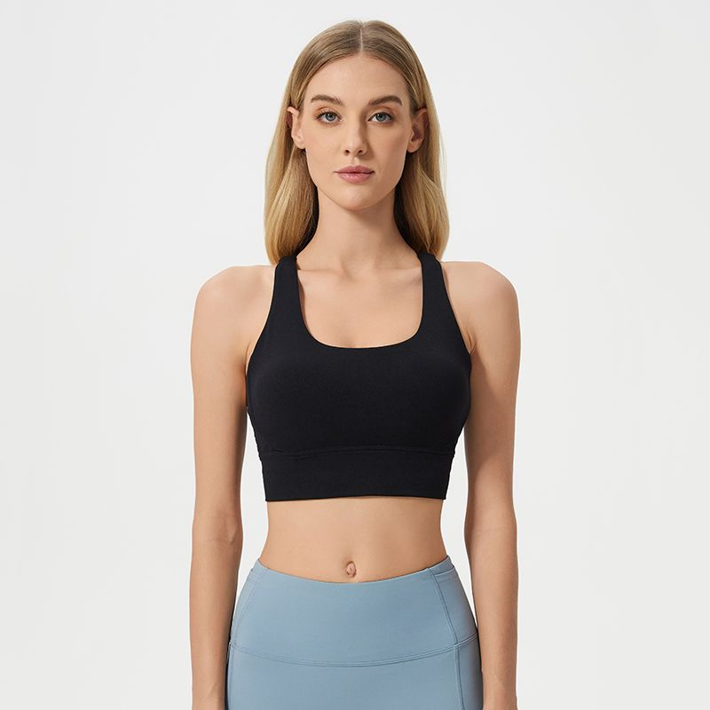 Big Brand Flat for Cross Yoga Vest Women's Belt Chest Pad Sports Underwear Outer Wear Running Fitness Bra Shockproof Push Up