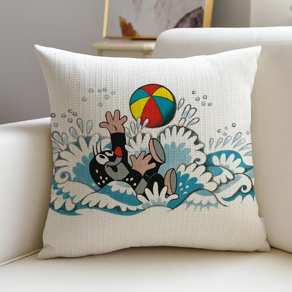 Classic KKrtekS Cushion Cover Breathable and skinfriendly linen pillowcase square removable and washable cushion