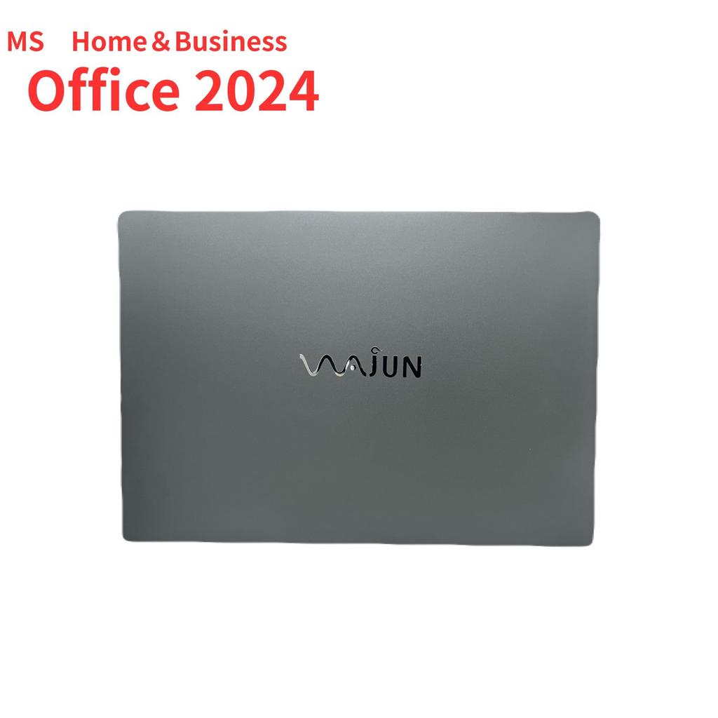 Office WAJUN Business Notebook PC Full HD Celeron 5205U Win11 Pro Webcam Touch Panel WIFI Bluetooth HDMI 8GB 256GB SSD [MS H&B 2024] Pro-X14S [Gray]
