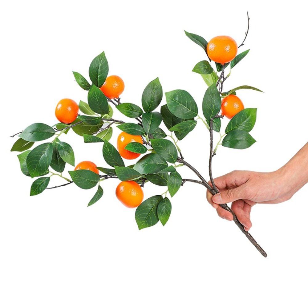 Vibrant Artificial Tangerine Branches Realistic Orange Tree Branch  Home Decor