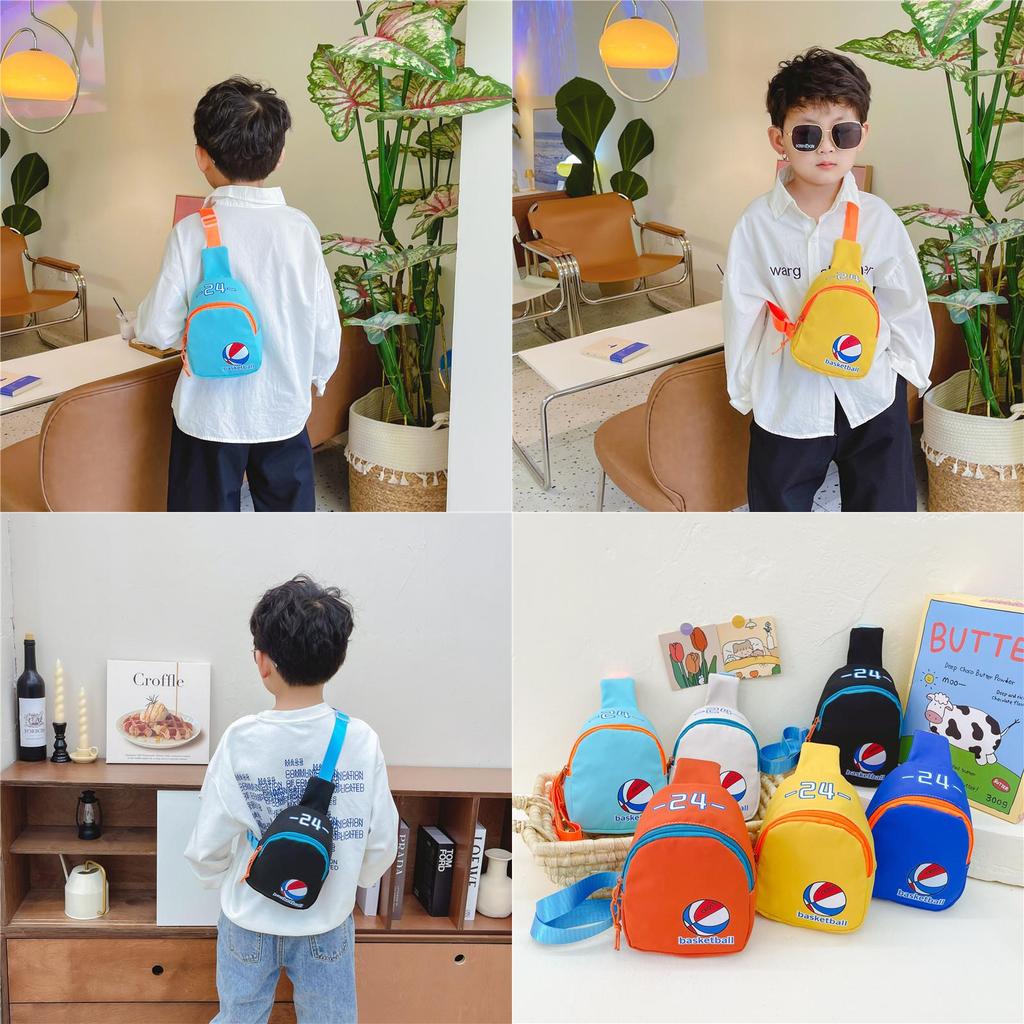 Trendy Cartoon Kids Backpack Stylish Canvas Crossbody Bag For Boys And Girls