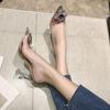 2024 New Spring and Autumn Fashion New Sexy Wedding Transparent Banquet Comfortable Crystal Women's High Heels Zapatos Mujer