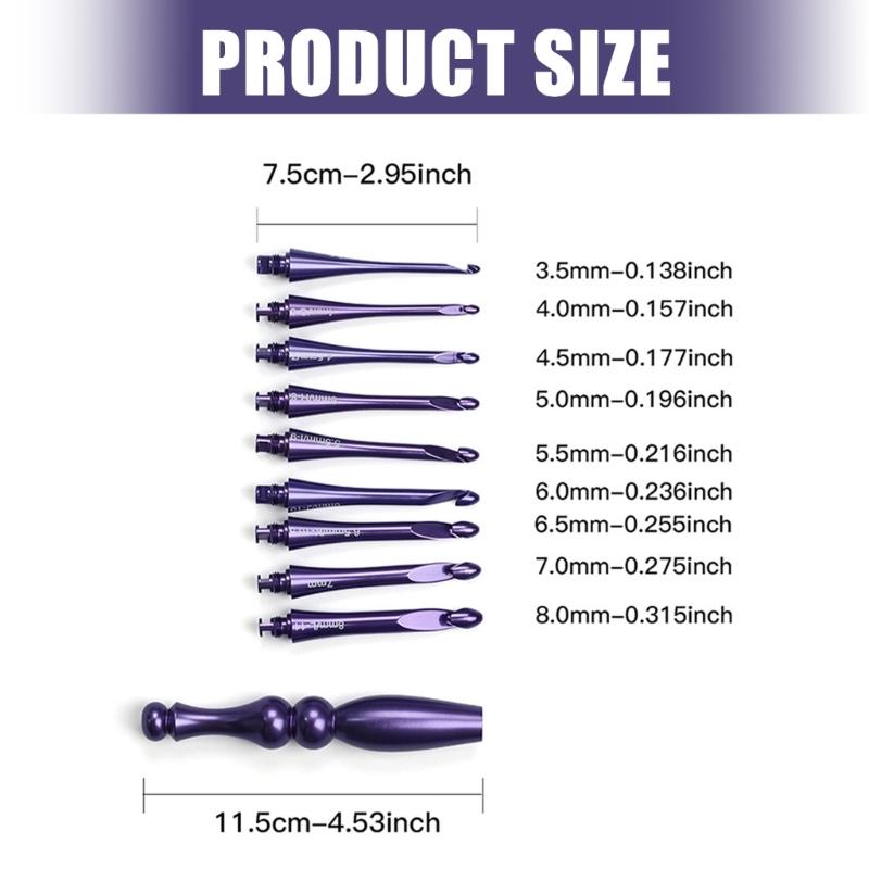 Premium Aluminum Handcrafted Crochet Needle In Elegant  Finish  For Knitting Enthusiasts Various