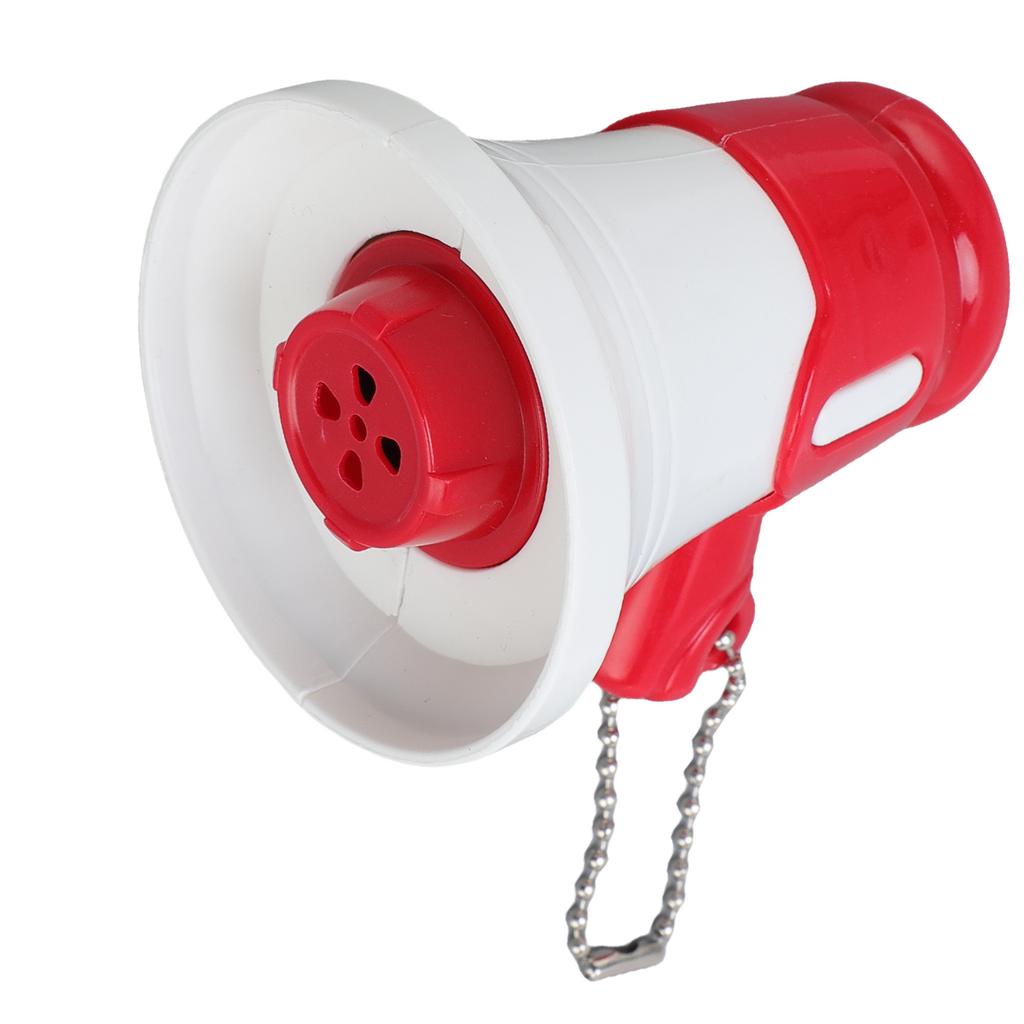 3 Stück Mini-Megafon-Spielzeug für Kinder, lustiger Musik-Lautsprecher-Schlüsselanhänger mit eingebauten Liedern, Rollenspiel-Spielzeug-Requisite für Kinder, Rot