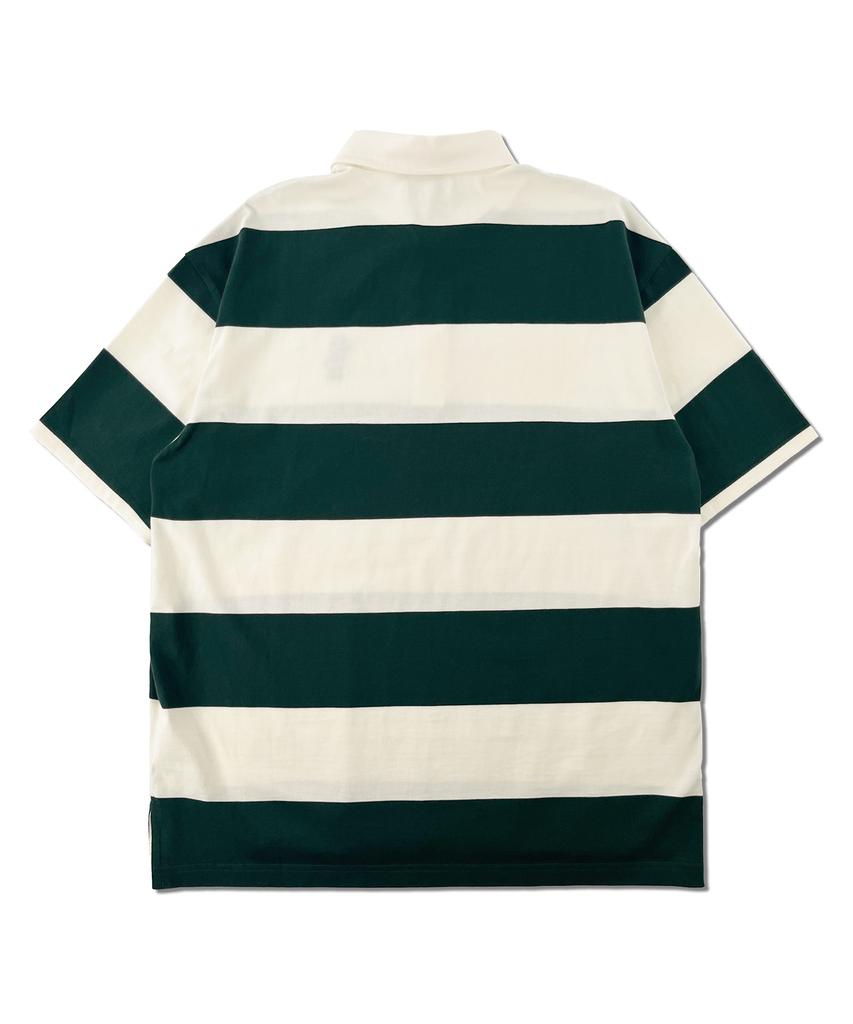 RAYFIKERS Striped Small Embroidered Polo Shirt Mq2Tu275_Dark Green