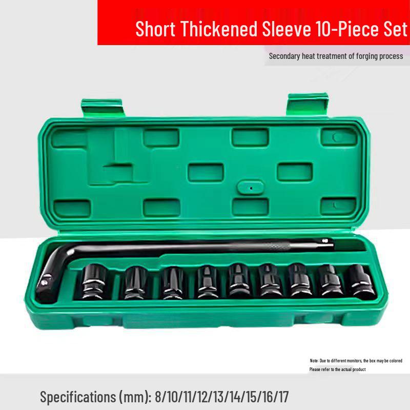 Electric Wrench and Socket Set for Auto Repair 8-Piece