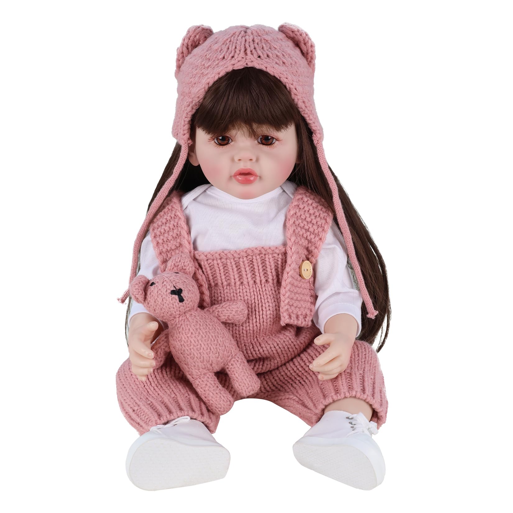 

ROERHE Reborn Vinyl Baby Realistic Girl Baby Perfect for Parenting Doll Therapy Doll, Doll, Newborn, 55cm, Practice, Gift,