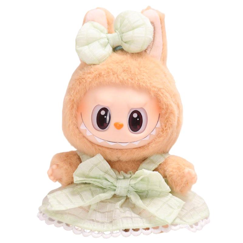 2dílná sada oblečení pro panenky Labubu, doplňky, stylová sada kawaii oblečení vhodná pro panenku Labubu o velikosti 15 cm a 17 cm