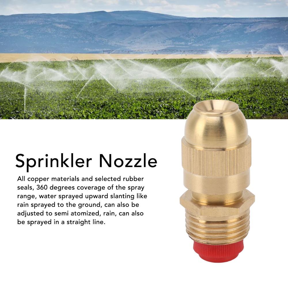 5PCS G1/2 Male Thread Misting Nozzle Brass Irrigation Nozzle Durable Spray Nozzle  Lawn Watering