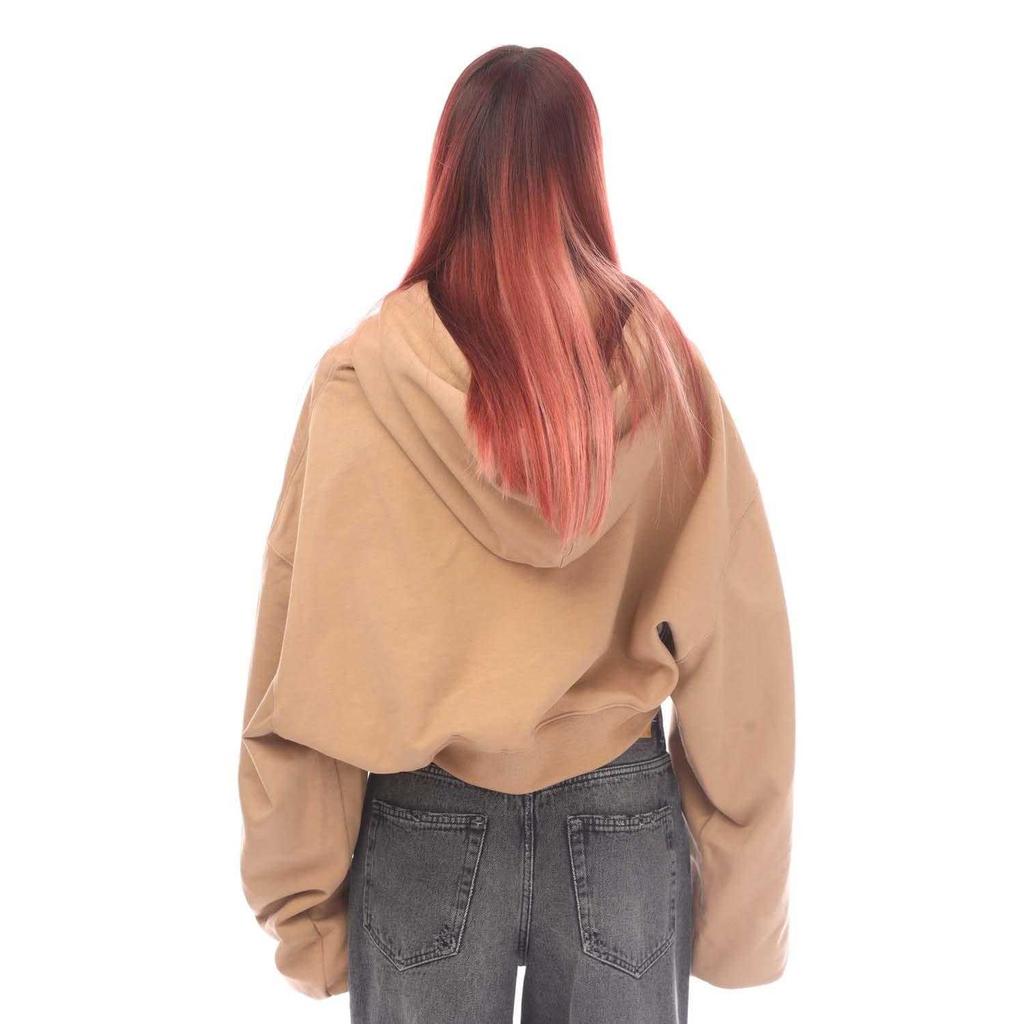 Off White Womens/Ladies For All Oversized Crop Hoodie