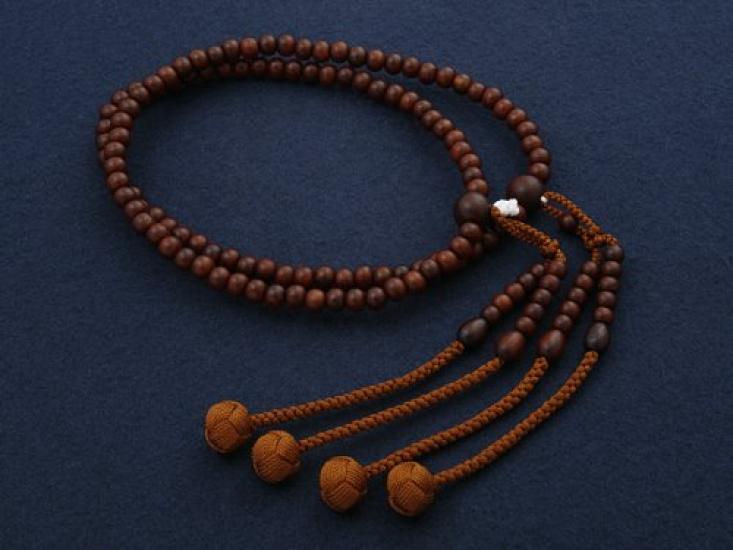 Kyoto Buddhist Altar Hayashi Prayer Beads Shingon Sect Shakuni Rosewood Official Ceremony Bag Kyoto Prayer Beads (Unground) (For Men) [Bead Set]
