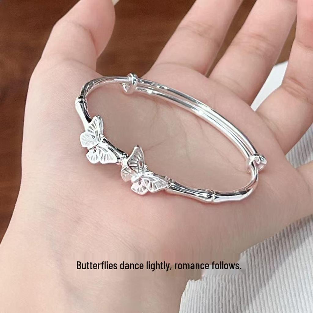 Elegant Bamboo Joint Butterfly Bracelet - A Unique, High-End Gift for Her Birthday