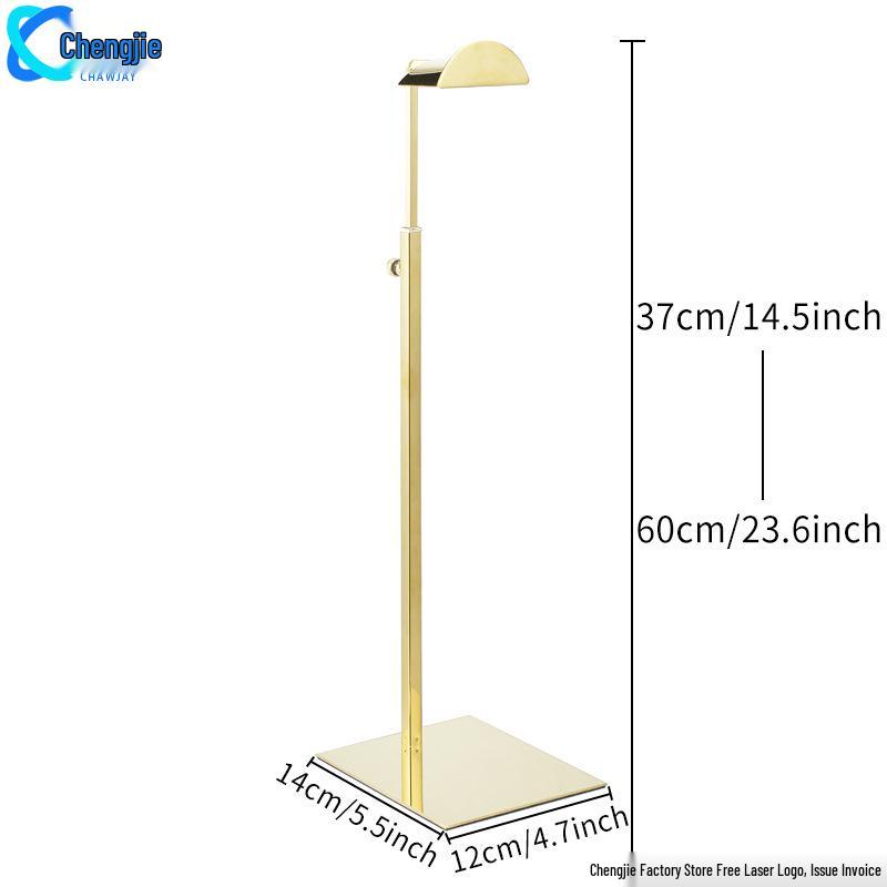 Adjustable Stainless Steel Floor-Standing Bag Display Stand for Women's Bags