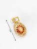 Gold-Plated Maroon Stone-Studded & Beaded Handcrafted Jewellery Set
