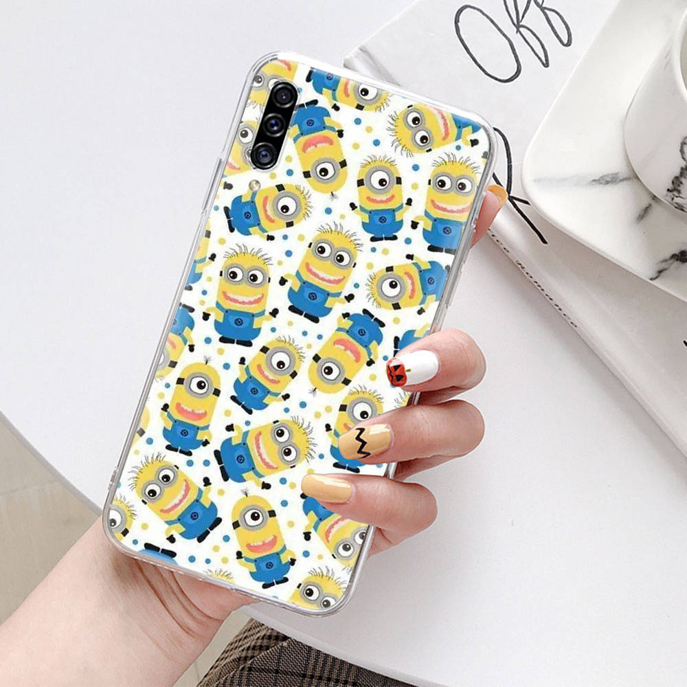 Transparent Case for Samsung A04 A14 A23 A34 A54 M23 M33 M52 M53 Realme Narzo 50 50I 50a Prime C35 C55 C30S 10 9 Pro M-78 Cute Minions