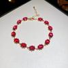 Zircon Square Pull-Out Bracelet: Korean Chic, Simple, Versatile Light Luxury Bangle for Everyday Elegance