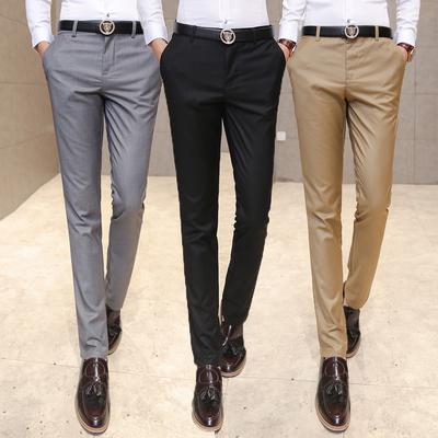 Costum Haine Bărbați Pantaloni /Culoare Pură de Calitate Superioară Croială Slim Business /Casual Pantaloni Subțiri pe Picior
