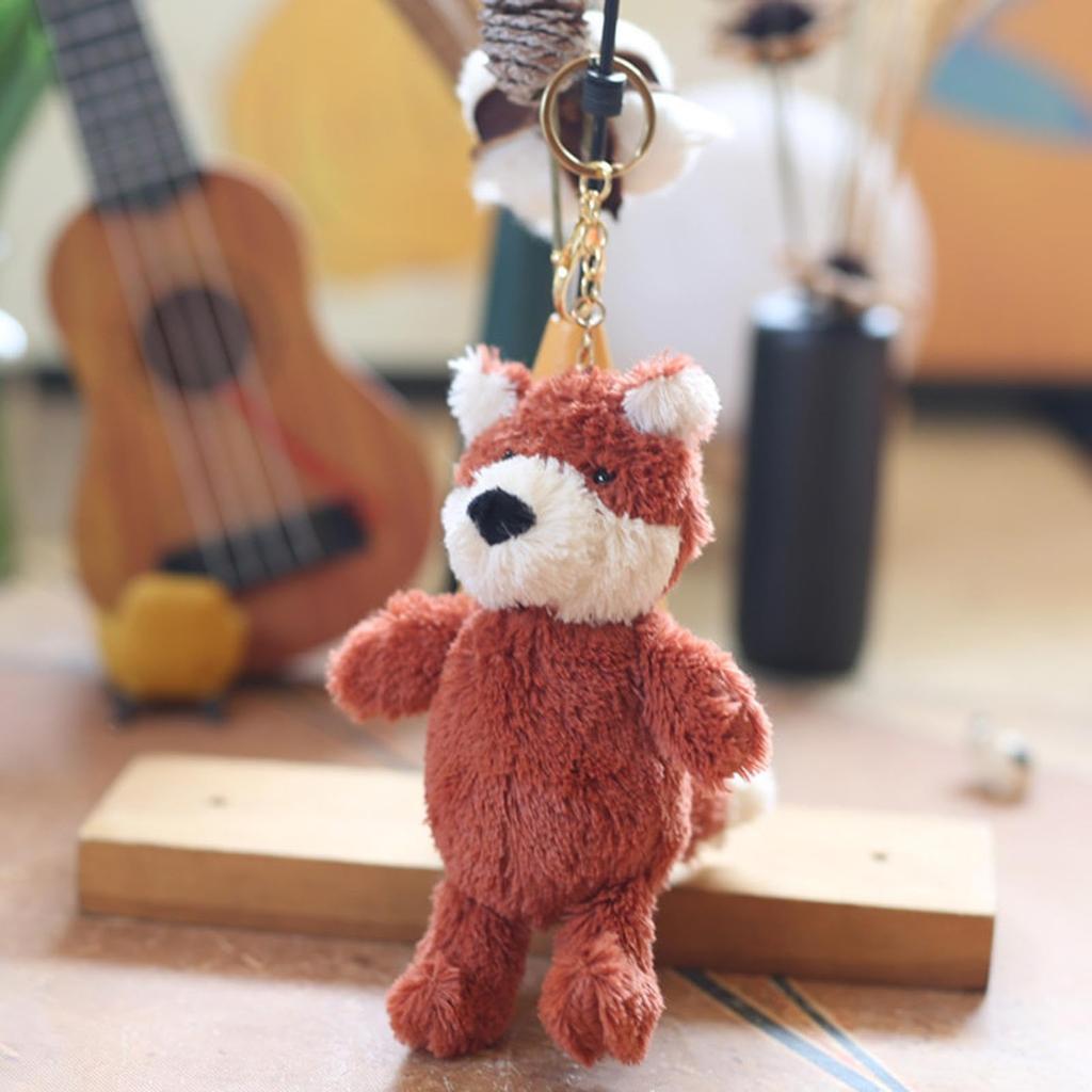 Fox Plush Keychain,Fox Plush Keychain,Fox Plush Stuffed Keychain,Purse Cute Keychain Soft Animal Keychain Car