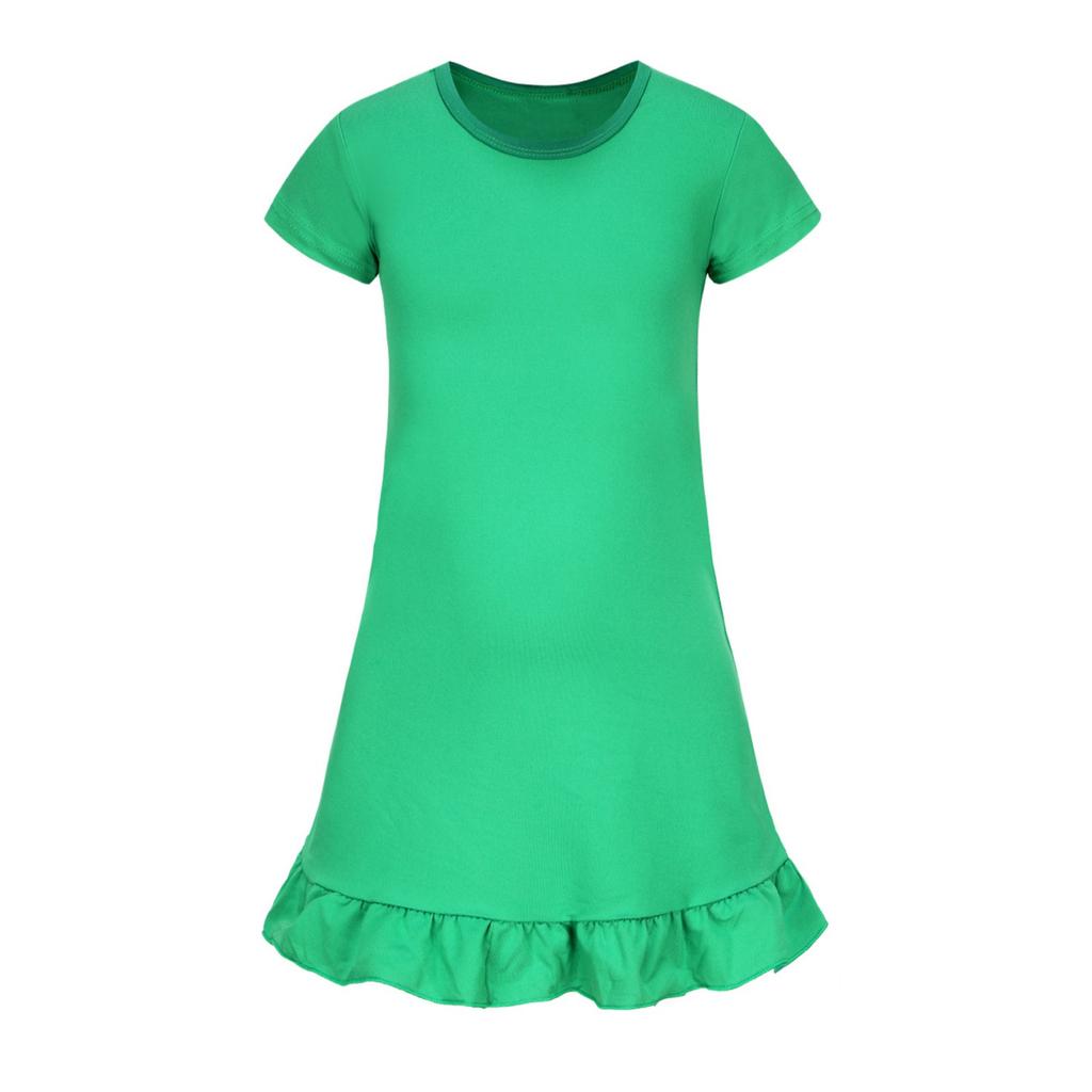 Girls' Sleeveless Nightdress -Hem Sleepwear Set
