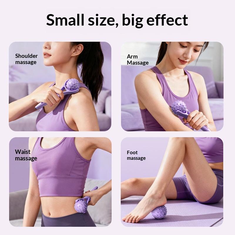 Handheld Roller Massager Portable Yoga Ball Point Massage Tool for Arm Leg Body Fatigue Relief