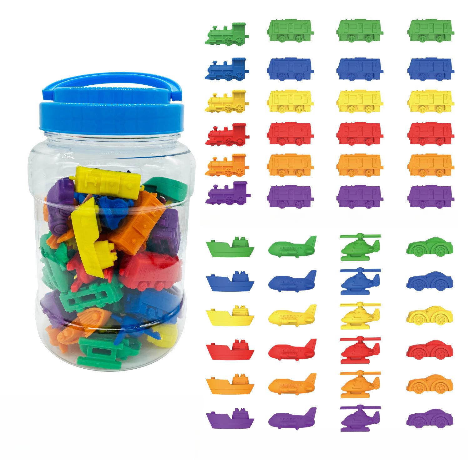 

Радужная машина, сортировка по цветам, игрушка Монтессори, счет, транспорт, поезд, самолет, пароход, дошкольная, развивающая игрушка для открытой деятельности разноцветный