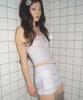 Myujeumyujieom Printed Lace Eyelet Top_Ivory