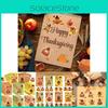 Cute Thanksgiving Turkey Puzzle Diy Sticker Set For Family Interactive Fun 16 Sheets