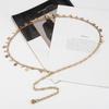 Elegante Personalisierte Blatt Strass Metall Taille Kette Damen High-End Bohemian Stil Kleid Dekorativer Gürtel Damen