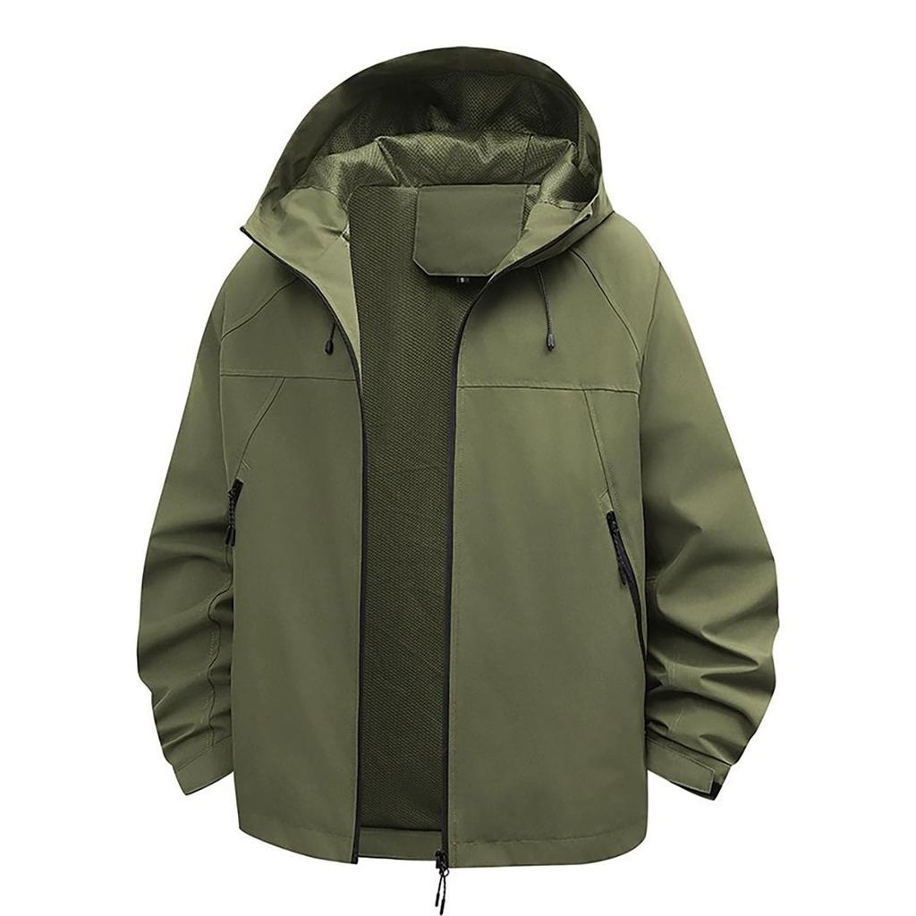 Women's Solid Color Long Sleeved Hooded Outdoor Suit Windproof And Waterproof Thin Jacket