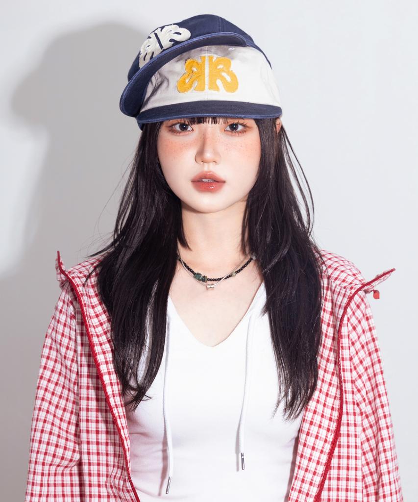 Pimadajiwin Bbi Collabo Applique Camp Cap [Ivory/Navy]