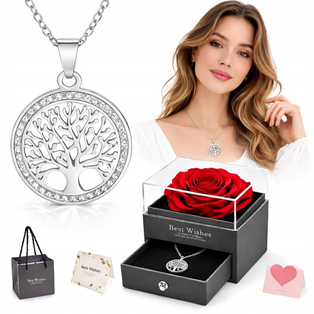 SILVER Women' Necklace Pendant DIAMOND Cubic Zirconia Gift