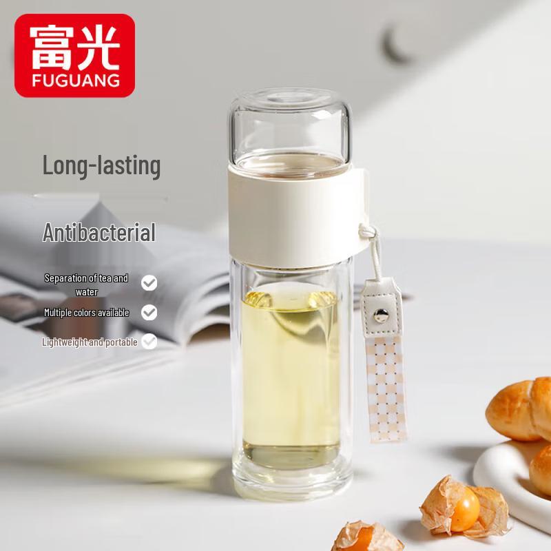 FUGUANG Double-Layer Tea Infuser Glass Cup