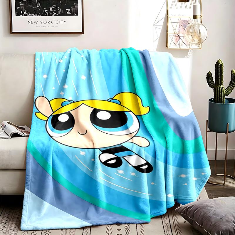 The Powerpuff Girls Theme Blanket Suitable For The Sofa Camping And Travel Made Of Soft Flannel Material An Ideal Gift For Occasions Such As Birthday