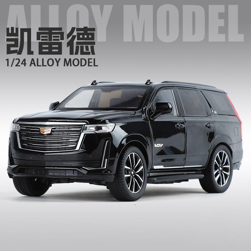 1:24 Cadillac Escalade SUV Alloy Model Car Toy Diecast Metal Casting Pull Back Sound and Light Car Toys For Collection Vehicle