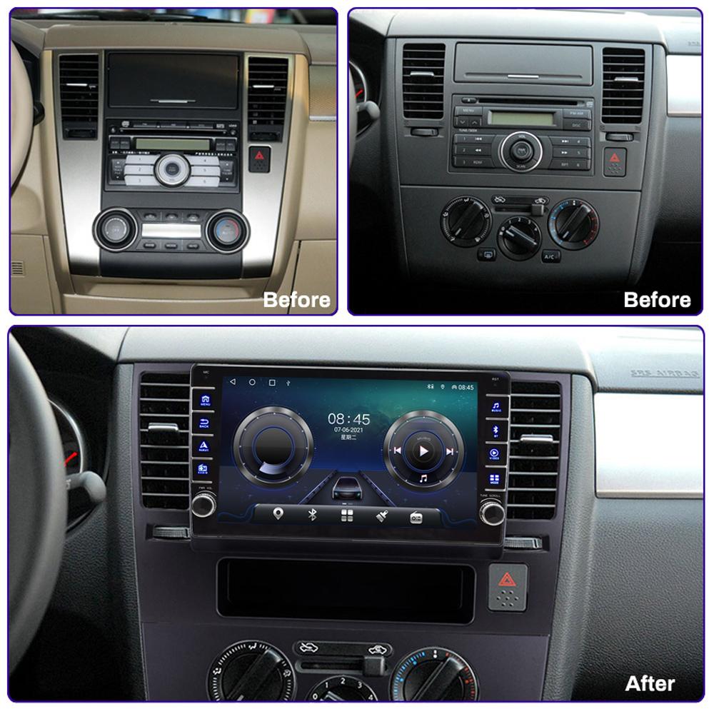 Android Car Radio Multimedia Video Player for Nissan Tiida C11 2004-2013 With Button Knob WiFi BT 2 Din 1+16GB
