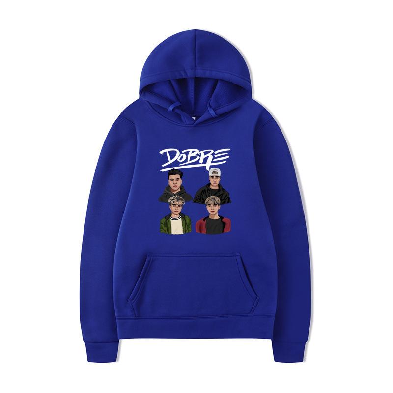 Autumn Winter DOBR Letter Print Men's Hoodie Vintage Unisex Pullover Men Vintage Graphic Hoody Tops Oversize Clothing