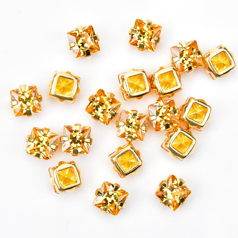 5A-Grade Zircon Mix Shape/Size/Color Rhinestones In Gold Claw Super Flash Crystal Sewing Luxury DIY Accessories