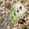 Rainbow Birds Floral Beach Towel Patterned Sunscreen And Windproof Suitable For Swimming Pool Camping Travel