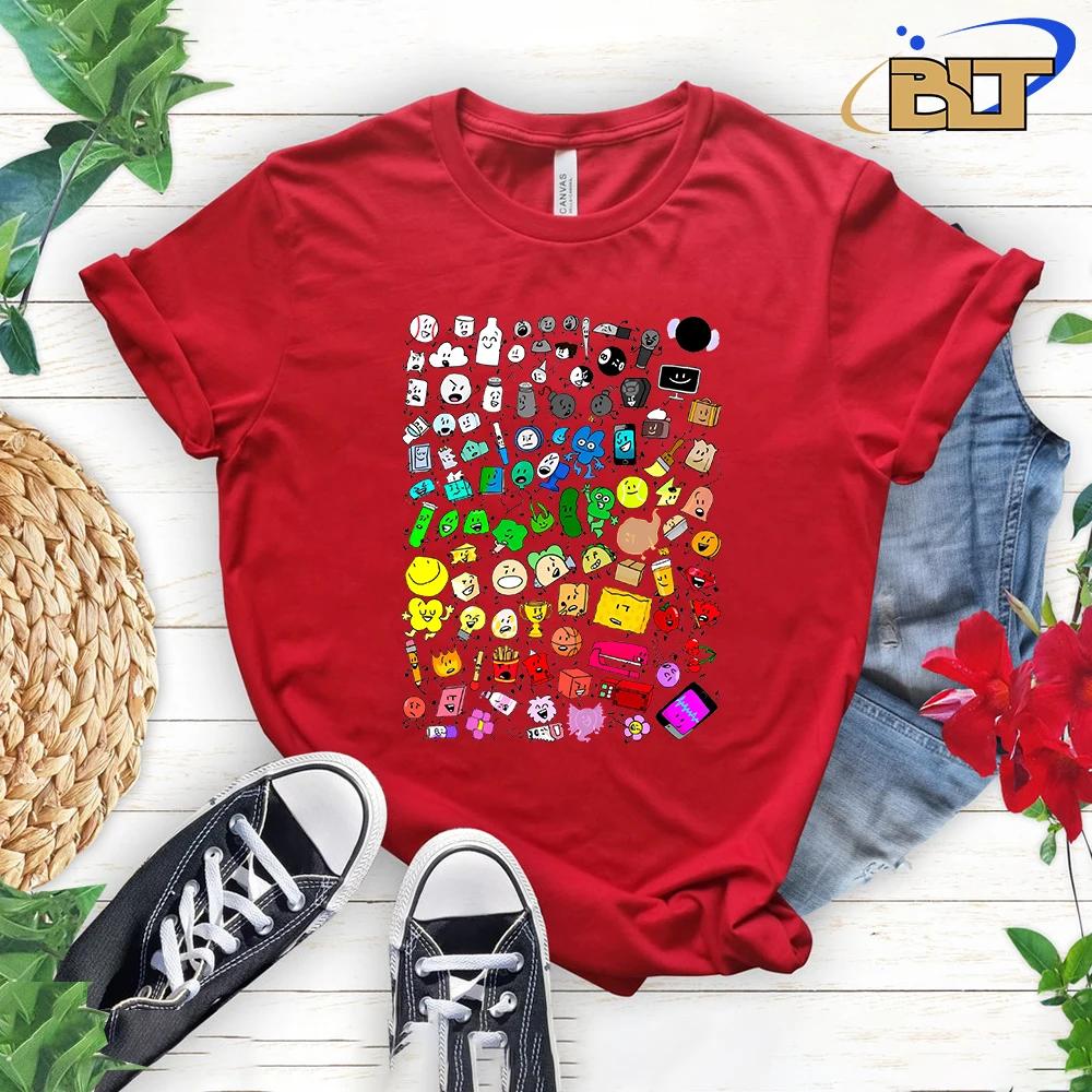 

Inanimate Insanity All Characters Print Womens Classic TShirt Adult Novelty Short Sleeve Personality Casual Tops 4XL