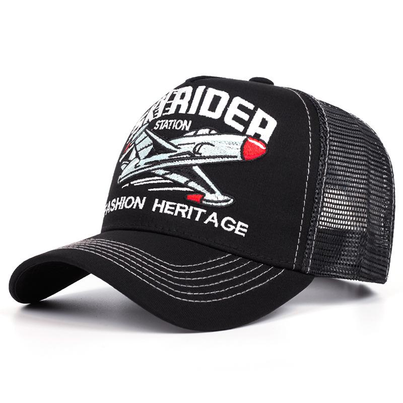 New Hot Sale Unisex Sun Hat Hip Hop Mesh Trucker Hat Classic Pattern Breathable Summer Baseball CapStreetwear Cap for Men Women