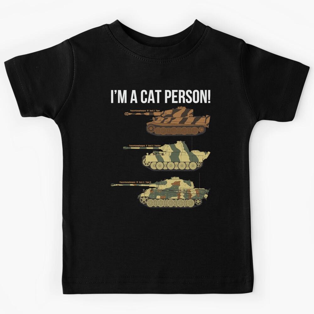 For the lover of tanks and cats Kids T-Shirt 110
