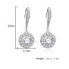 ZAKOL Classic Round Square Zircon Drop Hook Earrings Gorgeous Buling AAA Cubic Zirconia Wedding Bridal Earrings Zircon Gift