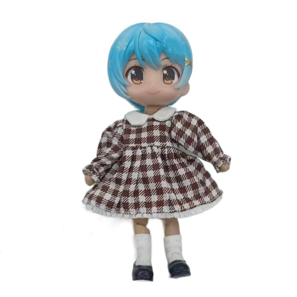 Lotus Leaf Sleeve OB11 Skirt Casual Wear Obitsu11 Dresses Dolls Accessories Doll Clothes  1/12 Bjd